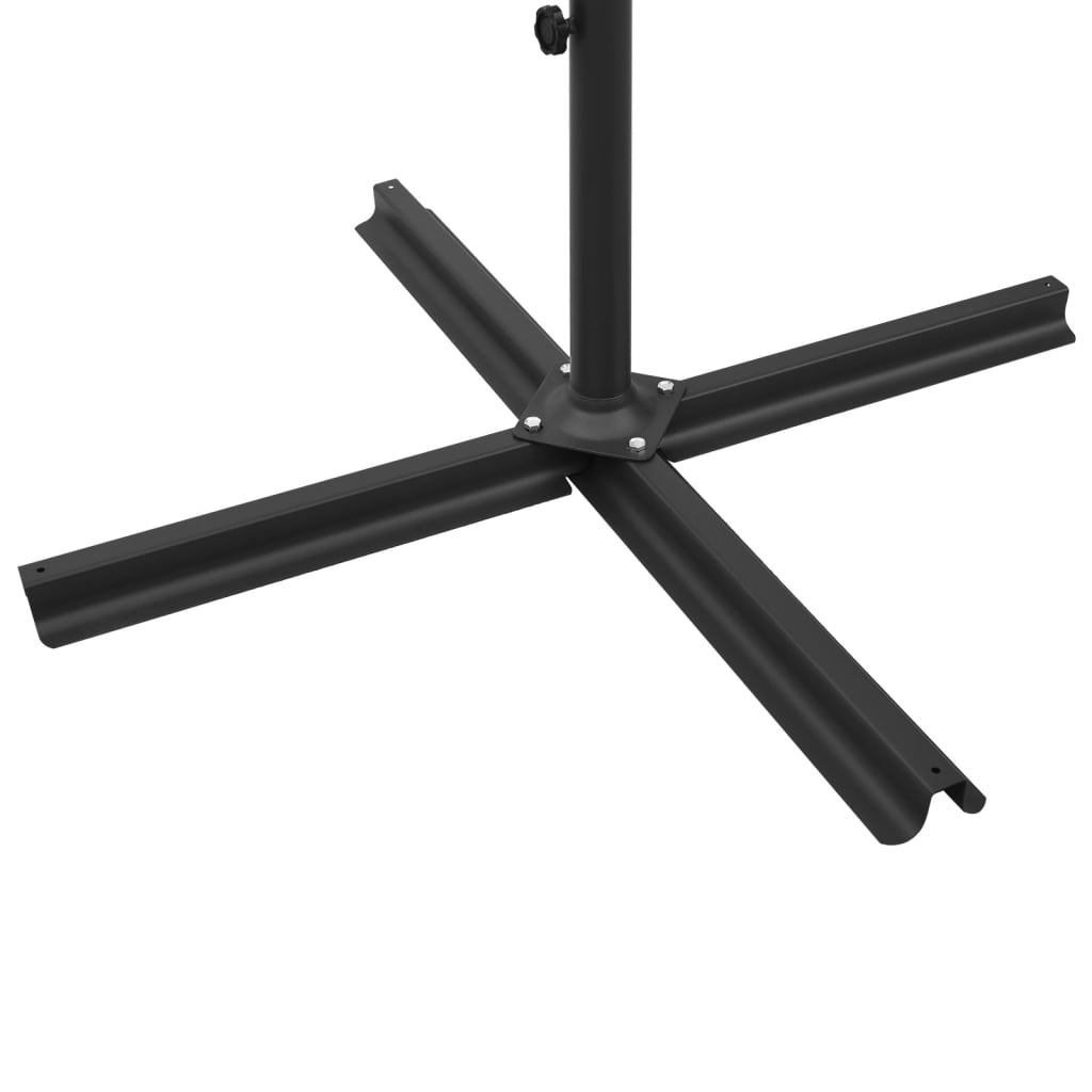 Doppel-Sonnenschirm Mit Stahl-Mast 600 Cm Sandweiß