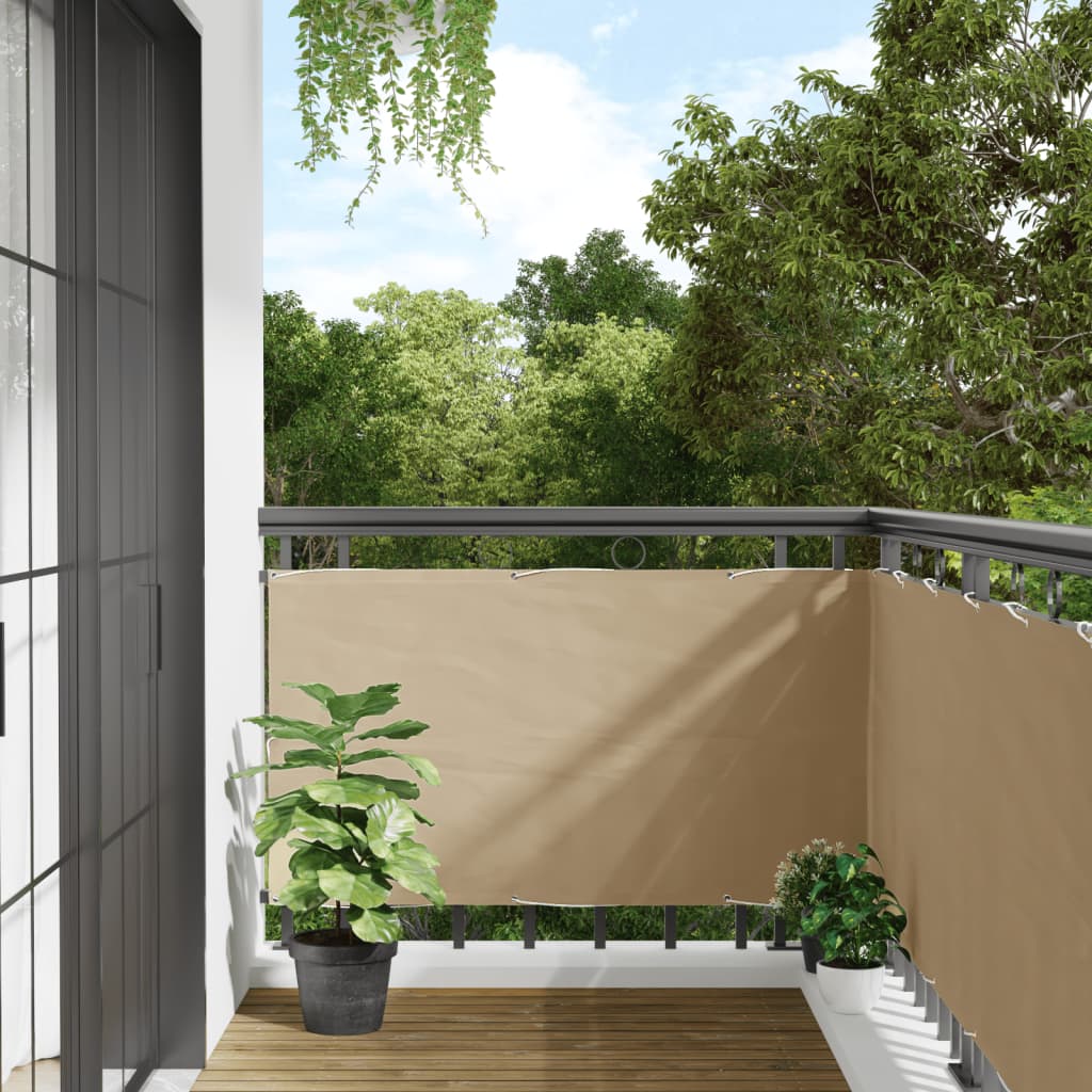 Balkon-Sichtschutz 100 % Polyester-Oxford Beige