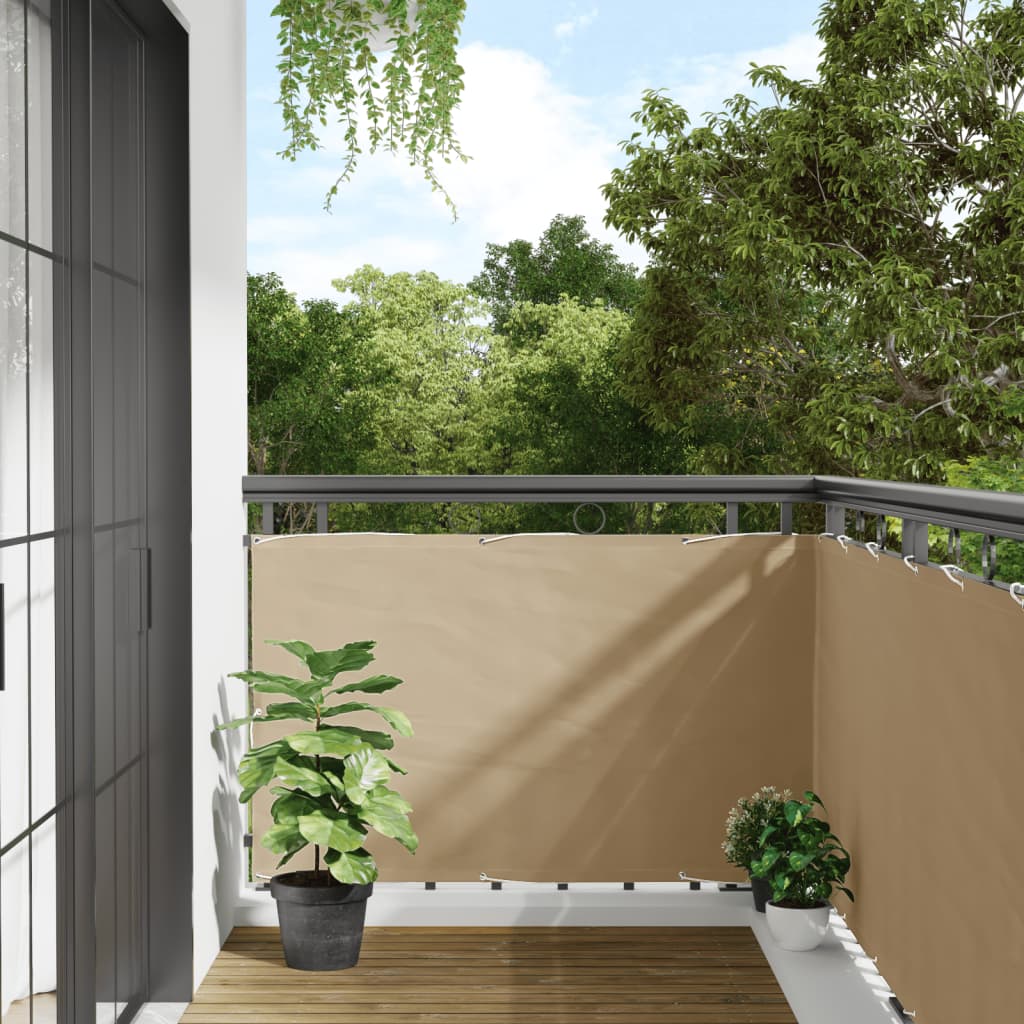 Balkon-Sichtschutz 100 % Polyester-Oxford Beige