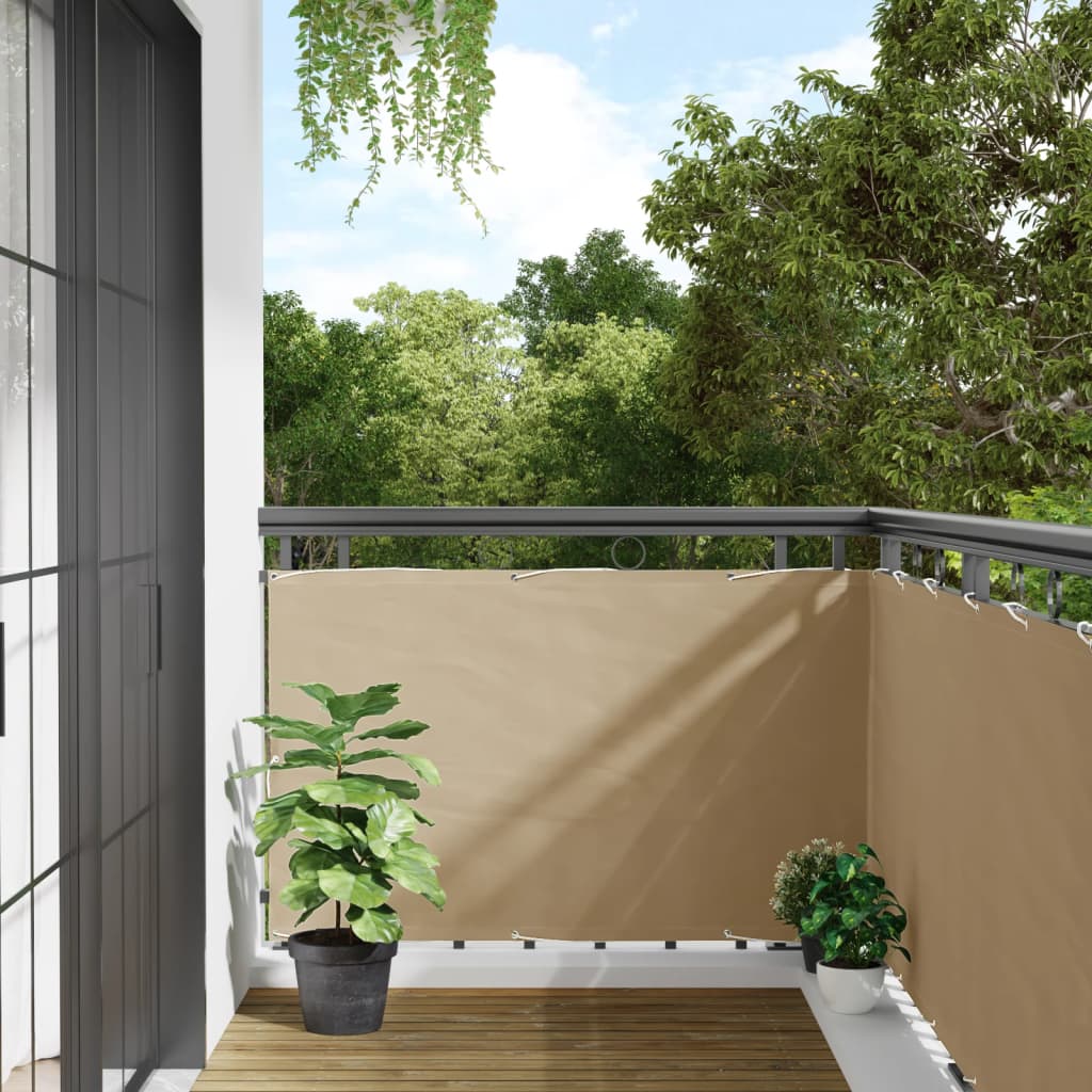 Balkon-Sichtschutz 100 % Polyester-Oxford Beige