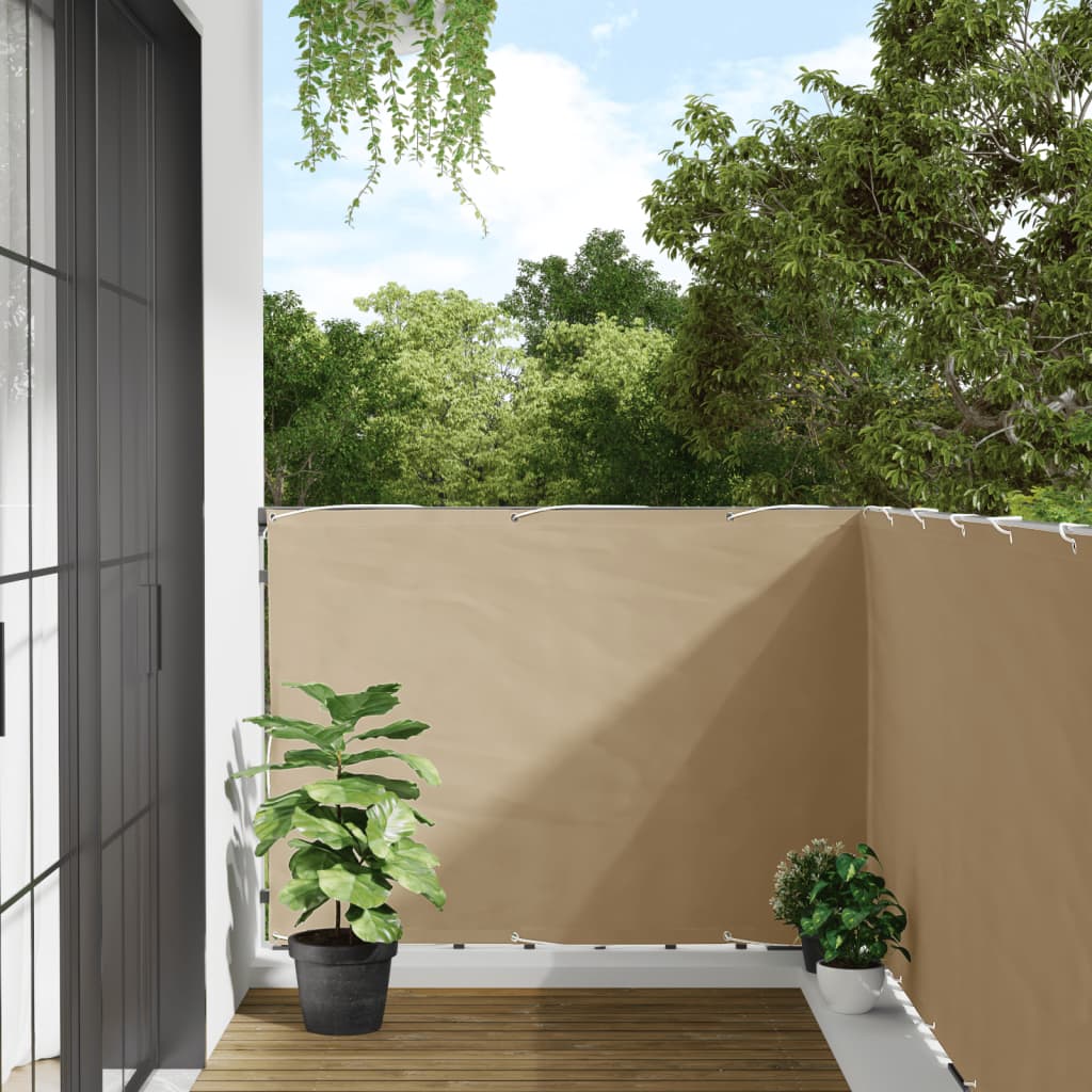 Balkon-Sichtschutz 100 % Polyester-Oxford Beige