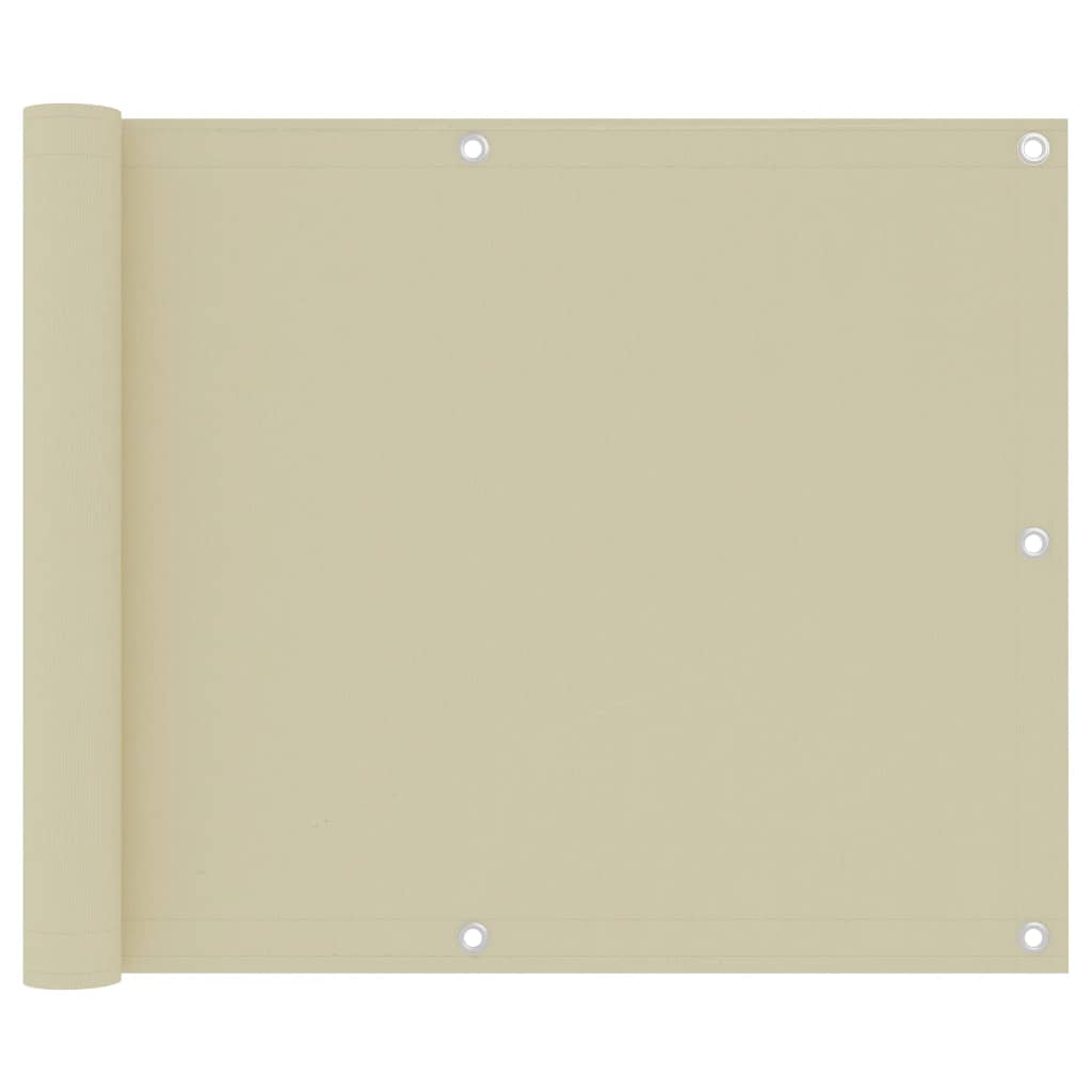 Balkon-Sichtschutz 100 % Polyester-Oxford Creme