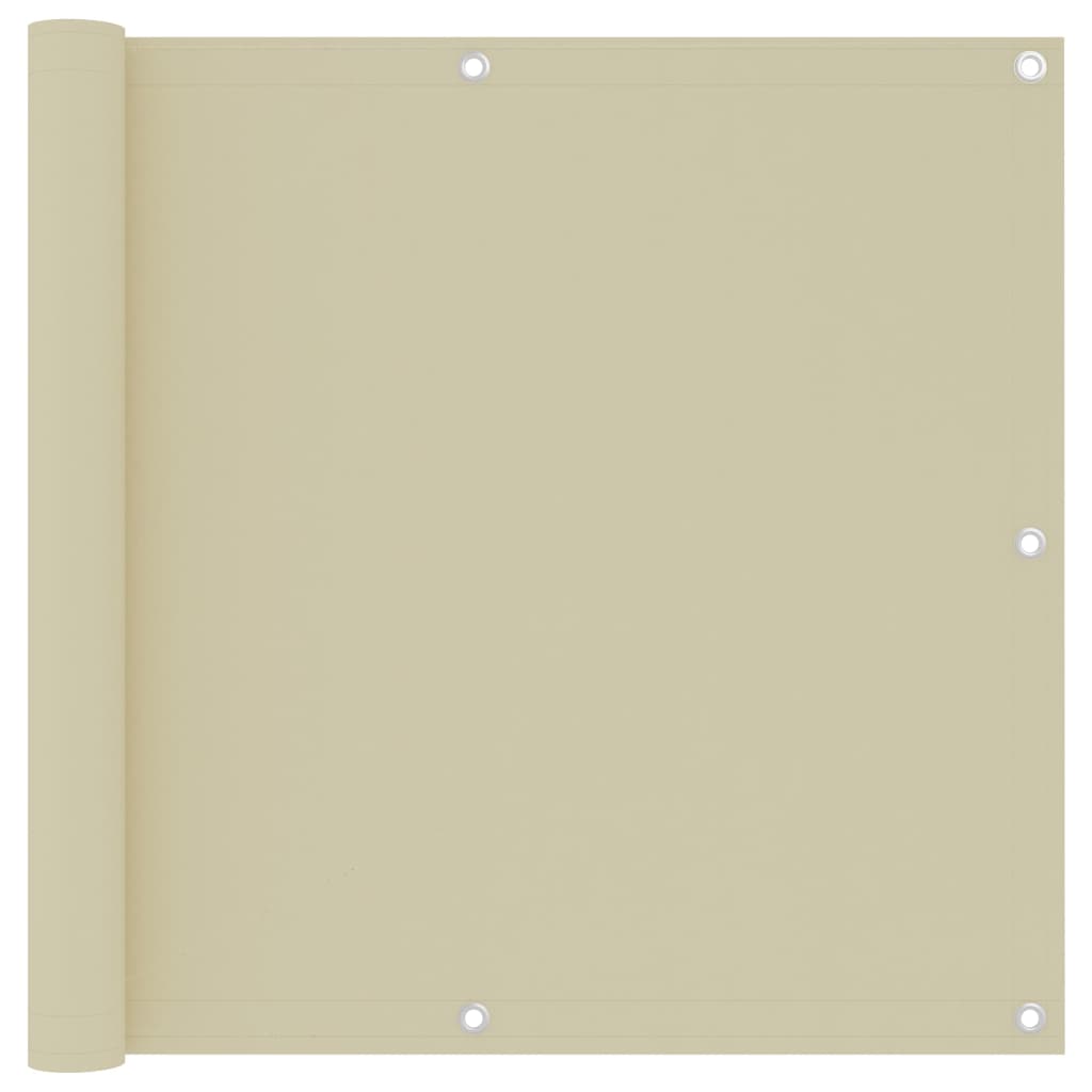 Balkon-Sichtschutz 100 % Polyester-Oxford Creme
