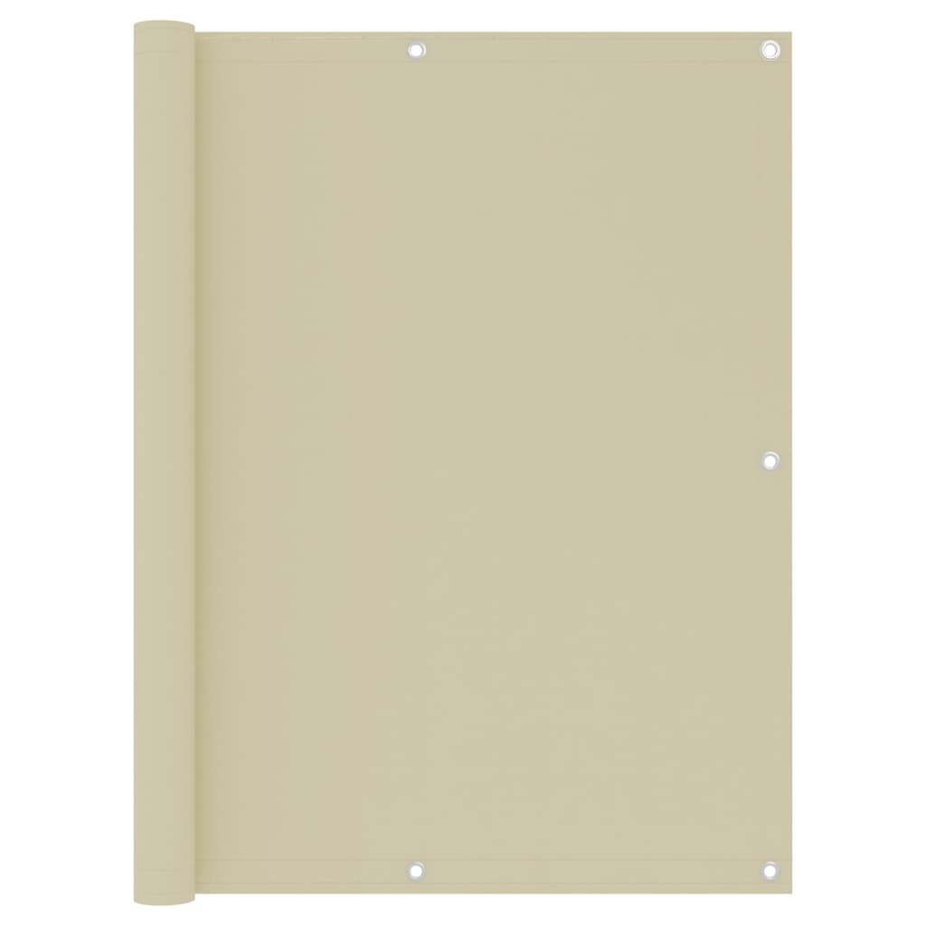 Balkon-Sichtschutz 100 % Polyester-Oxford Creme