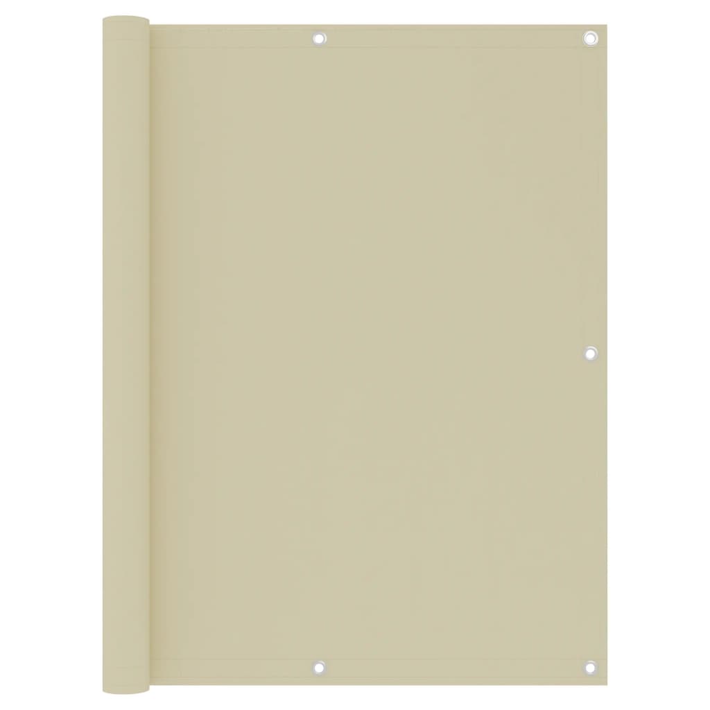 Balkon-Sichtschutz 100 % Polyester-Oxford Creme