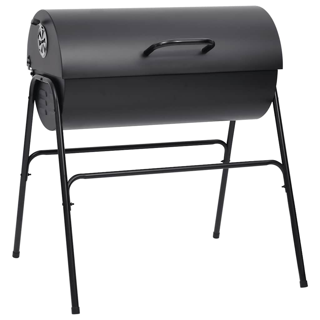 Grill Mit 2 Grillrosten Schwarz 80X95X90 Cm Stahl