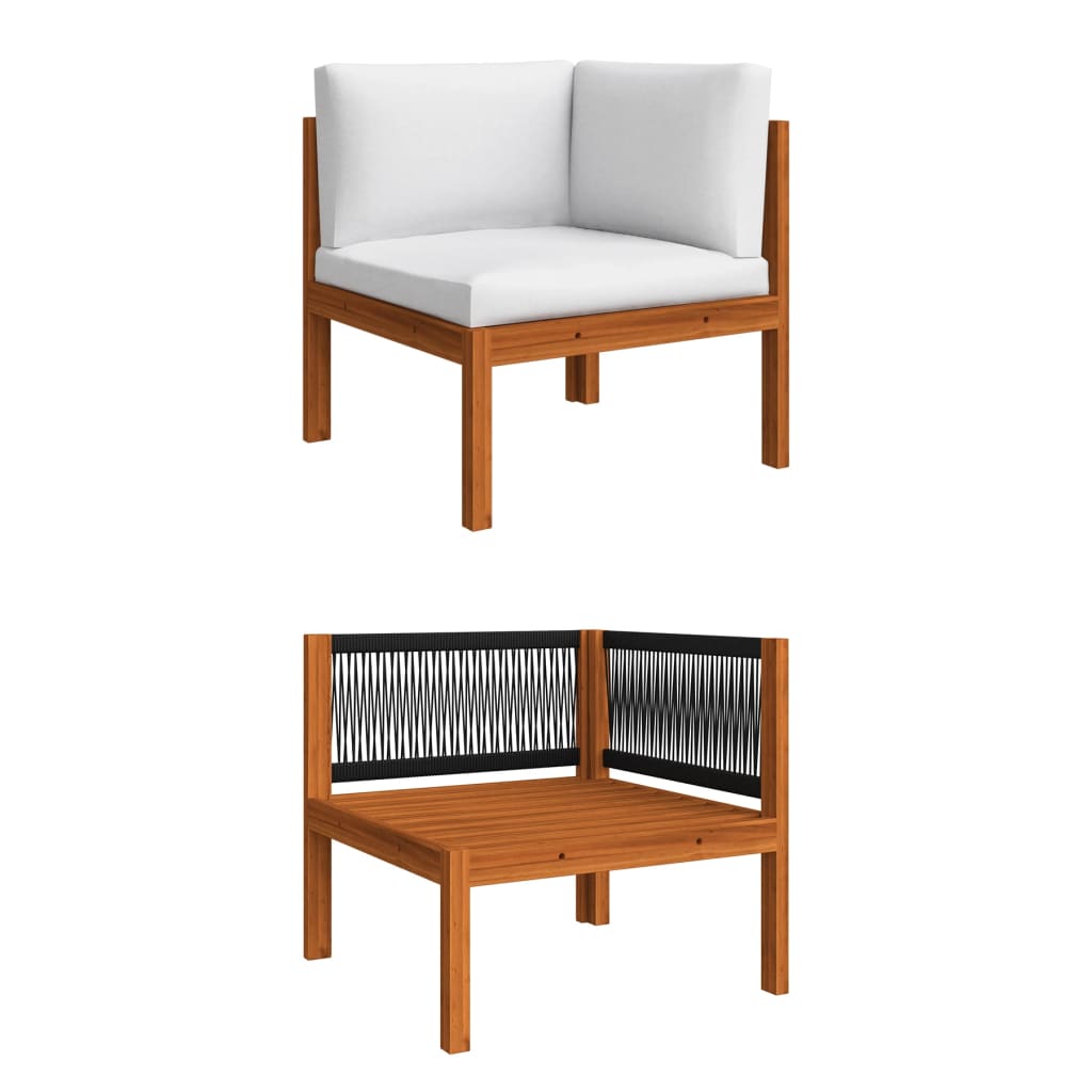 Garten-Ecksofas 2 Stk. Mit Auflagen Akazie Massivholz