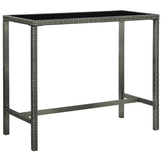 Garten-Bartisch Poly Rattan Und Glas