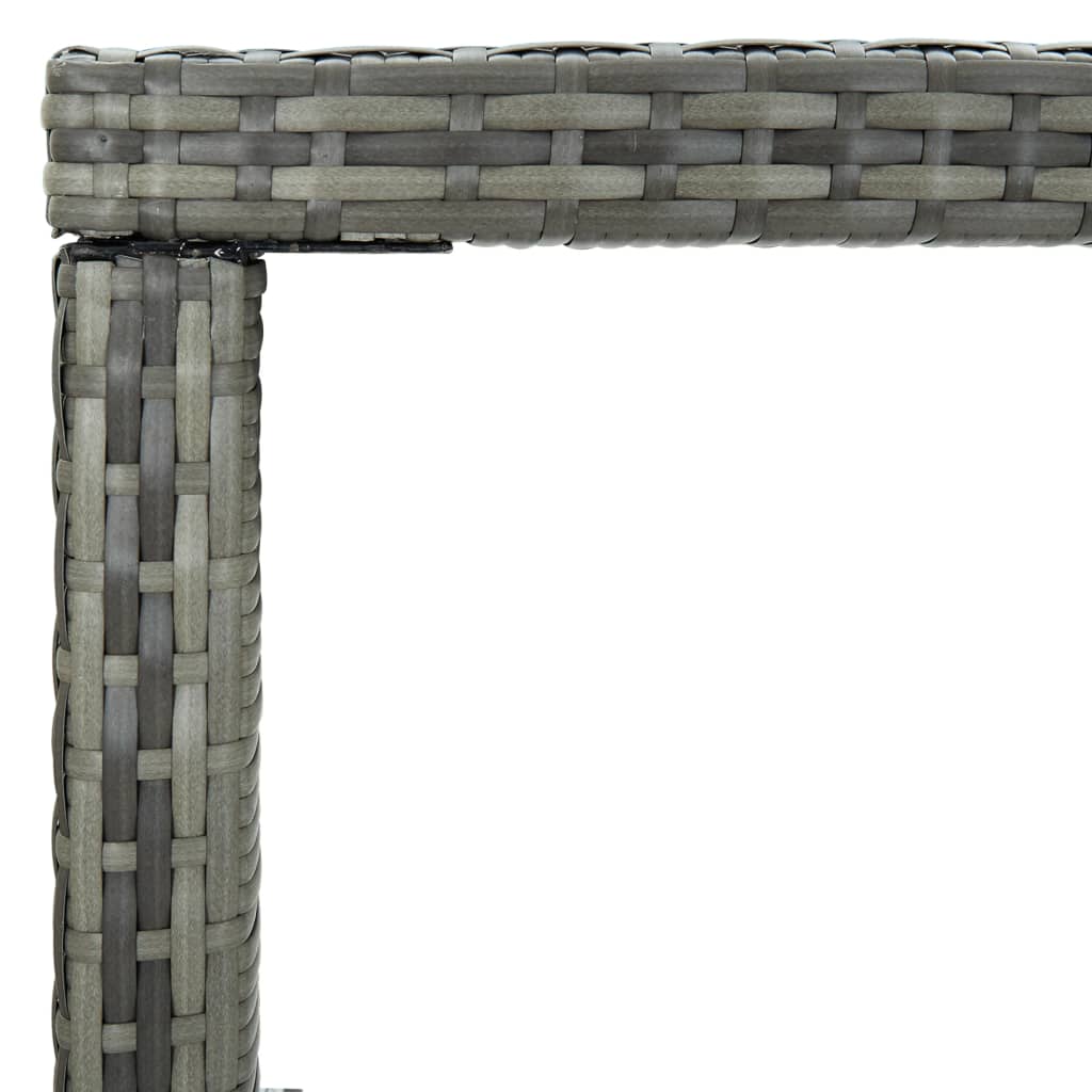 Garten-Bartisch Poly Rattan Und Glas
