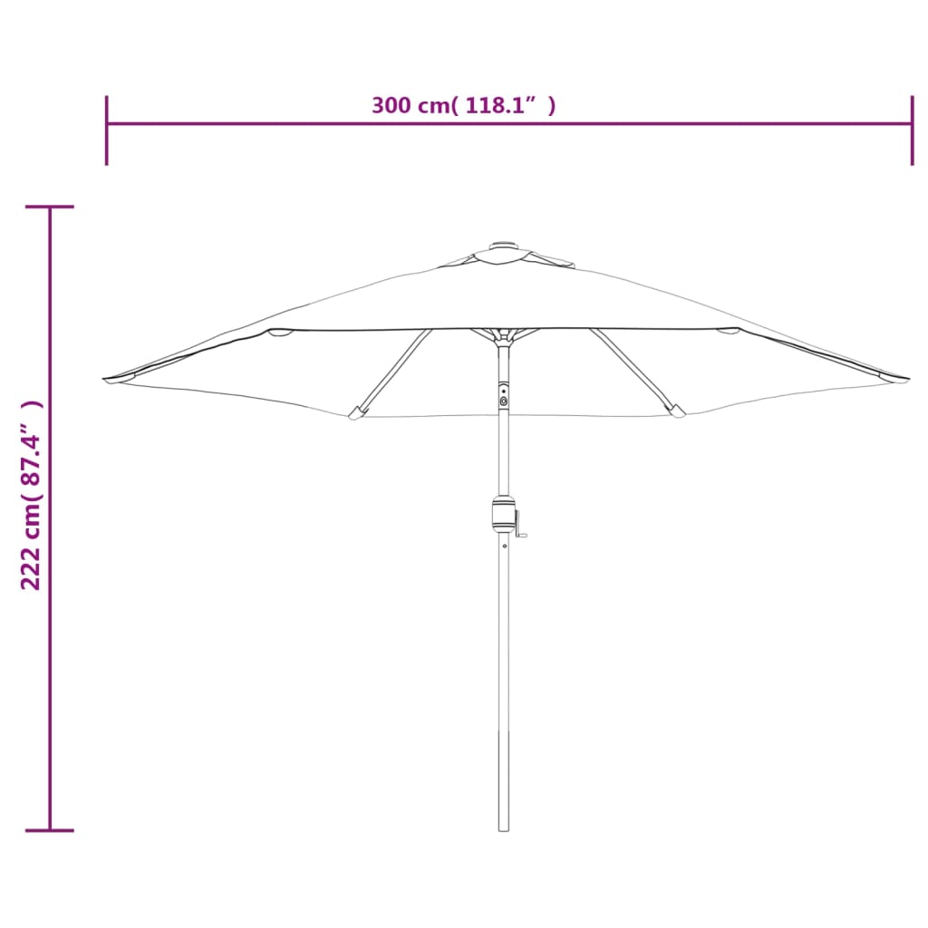 Sonnenschirm Mit Metall-Mast 300 Cm