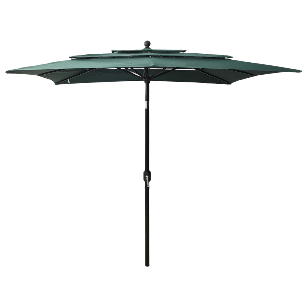 Sonnenschirm Mit Aluminium-Mast 3-Lagig 2,5X2,5 M