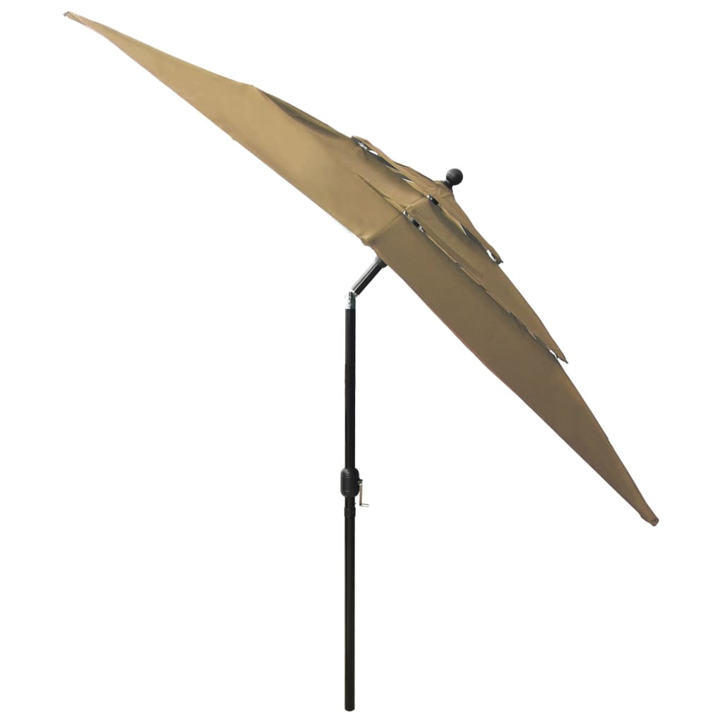 Sonnenschirm Mit Aluminium-Mast 3-Lagig 2,5X2,5 M