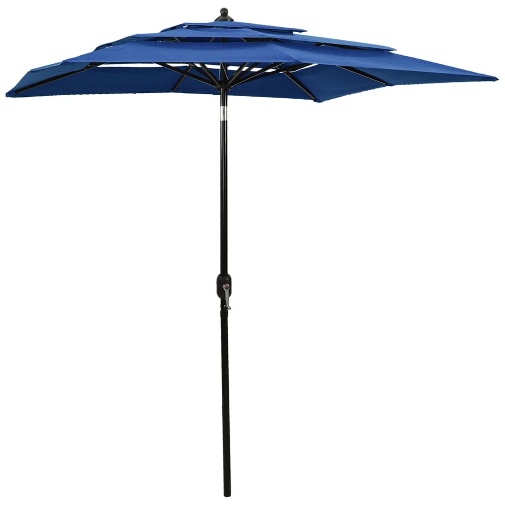 Sonnenschirm Mit Aluminium-Mast 3-Lagig 2,5X2,5 M