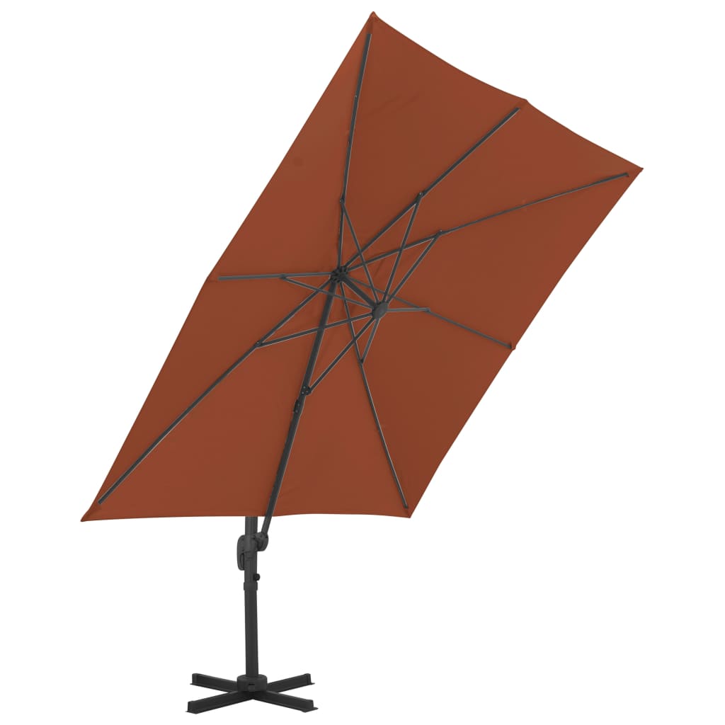 Ampelschirm Mit Aluminium-Mast Terrakotta