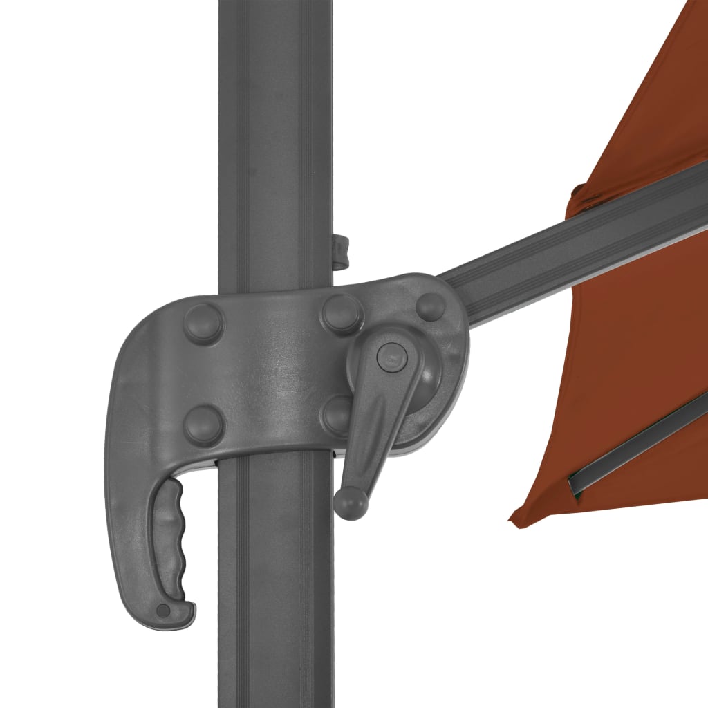 Ampelschirm Mit Aluminium-Mast Terrakotta