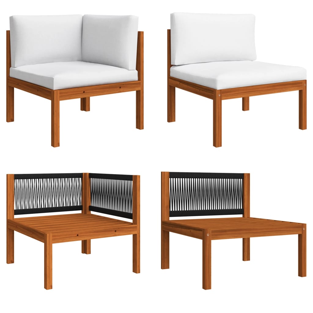 Garten-Ecksofas 2 Stk. Mit Auflagen Akazie Massivholz