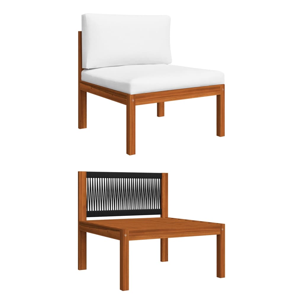 Garten-Ecksofas 2 Stk. Mit Auflagen Akazie Massivholz