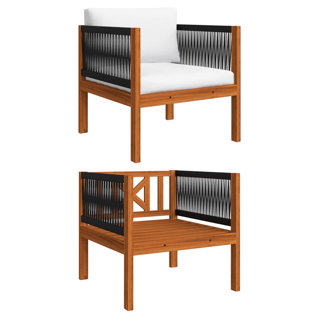 Garten-Ecksofas 2 Stk. Mit Auflagen Akazie Massivholz