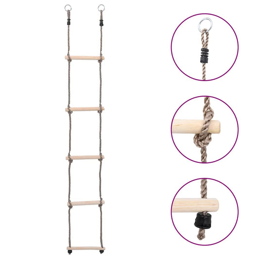 5-Stufen-Leiter 210 Cm Kiefer Massivholz
