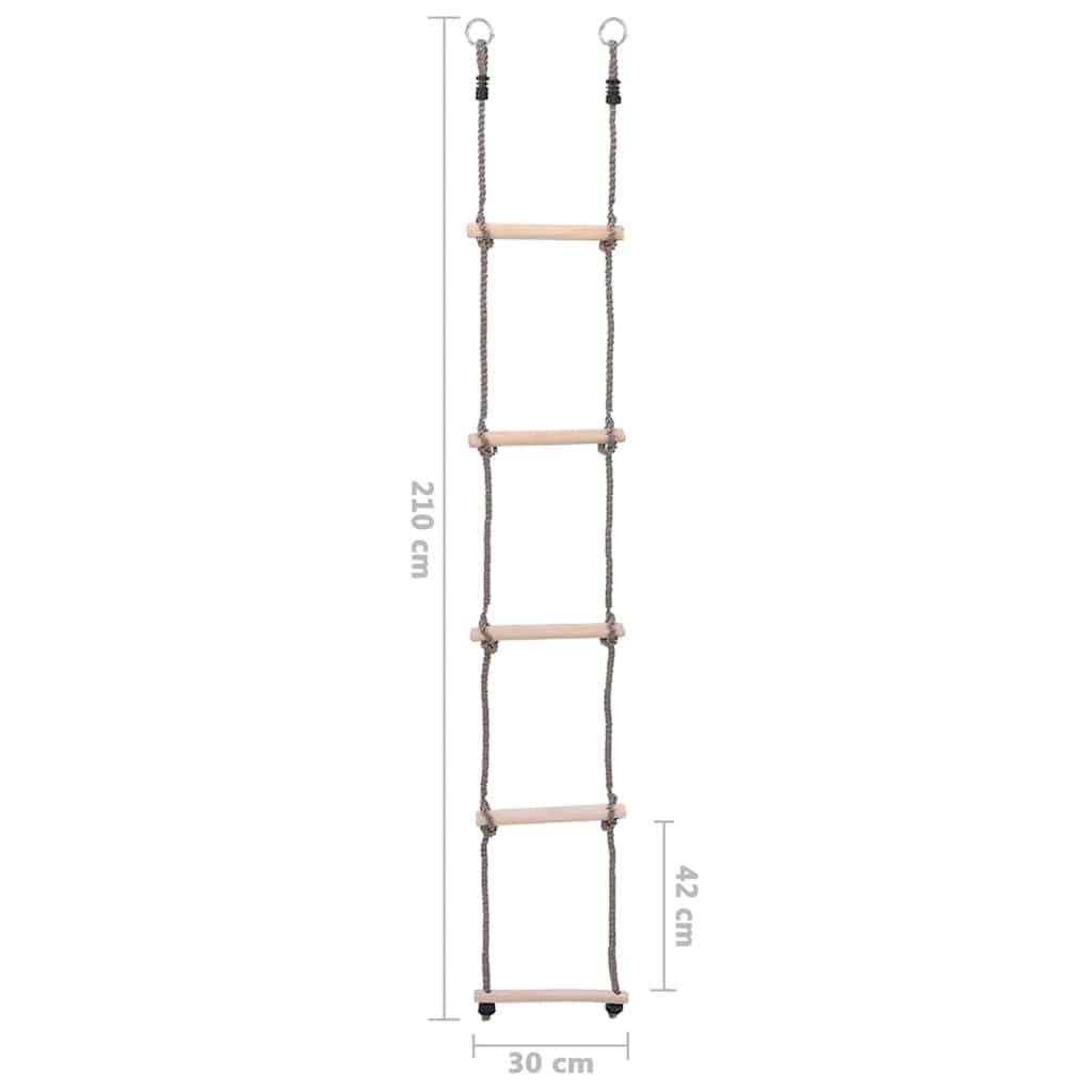 5-Stufen-Leiter 210 Cm Kiefer Massivholz