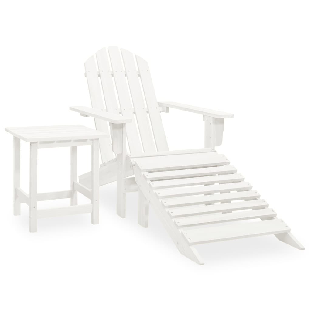 Adirondack-Gartenstuhl Mit Fußstütze & Tisch Tannenholz