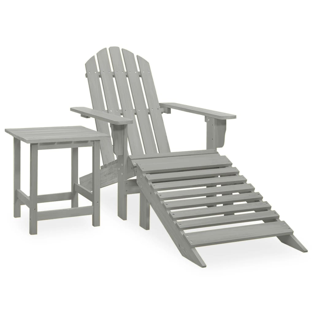 Adirondack-Gartenstuhl Mit Fußstütze & Tisch Tannenholz