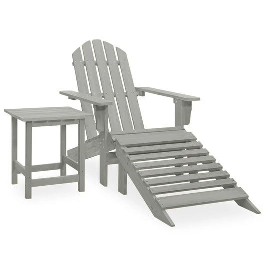 Adirondack-Gartenstuhl Mit Fußstütze & Tisch Tannenholz