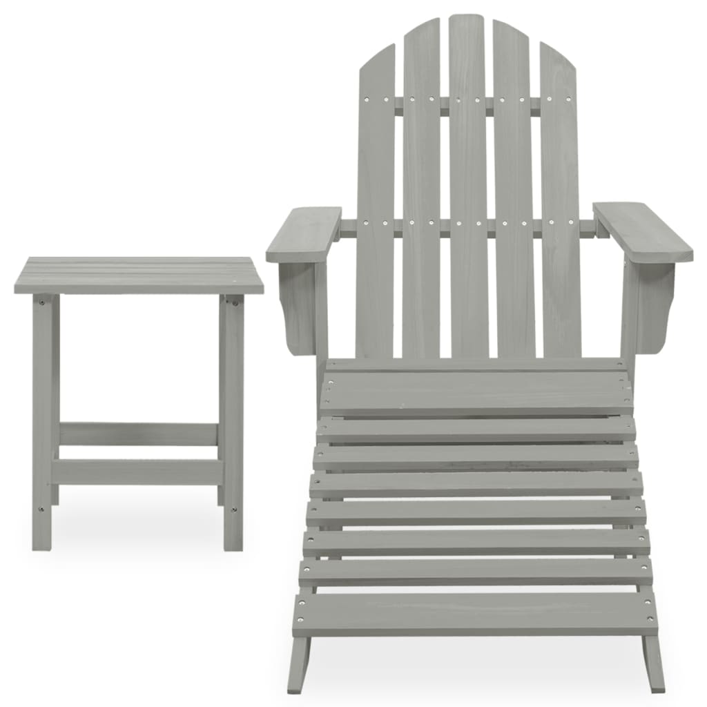 Adirondack-Gartenstuhl Mit Fußstütze & Tisch Tannenholz