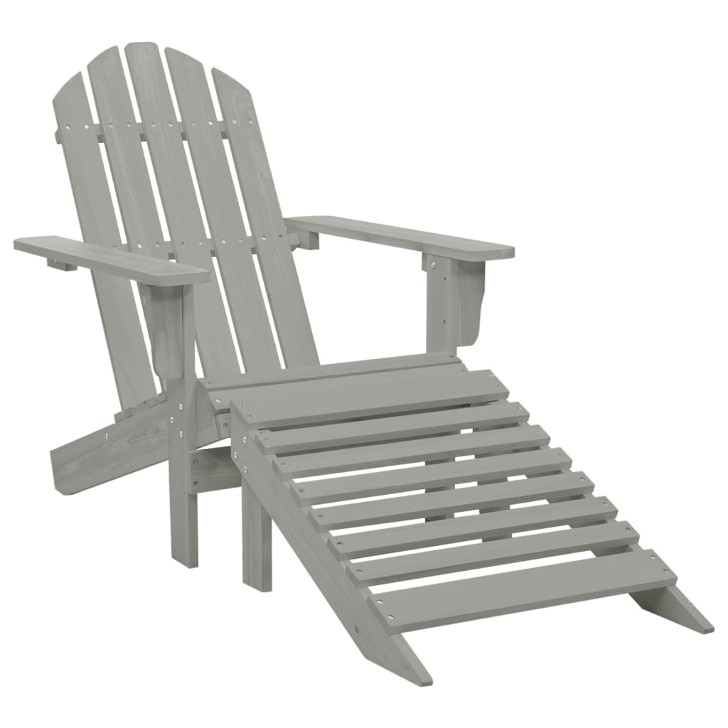 Adirondack-Gartenstuhl Mit Fußstütze & Tisch Tannenholz