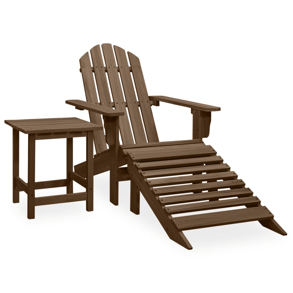 Adirondack-Gartenstuhl Mit Fußstütze & Tisch Tannenholz