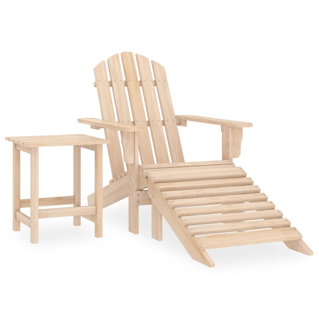Adirondack-Gartenstuhl Mit Fußstütze & Tisch Tannenholz
