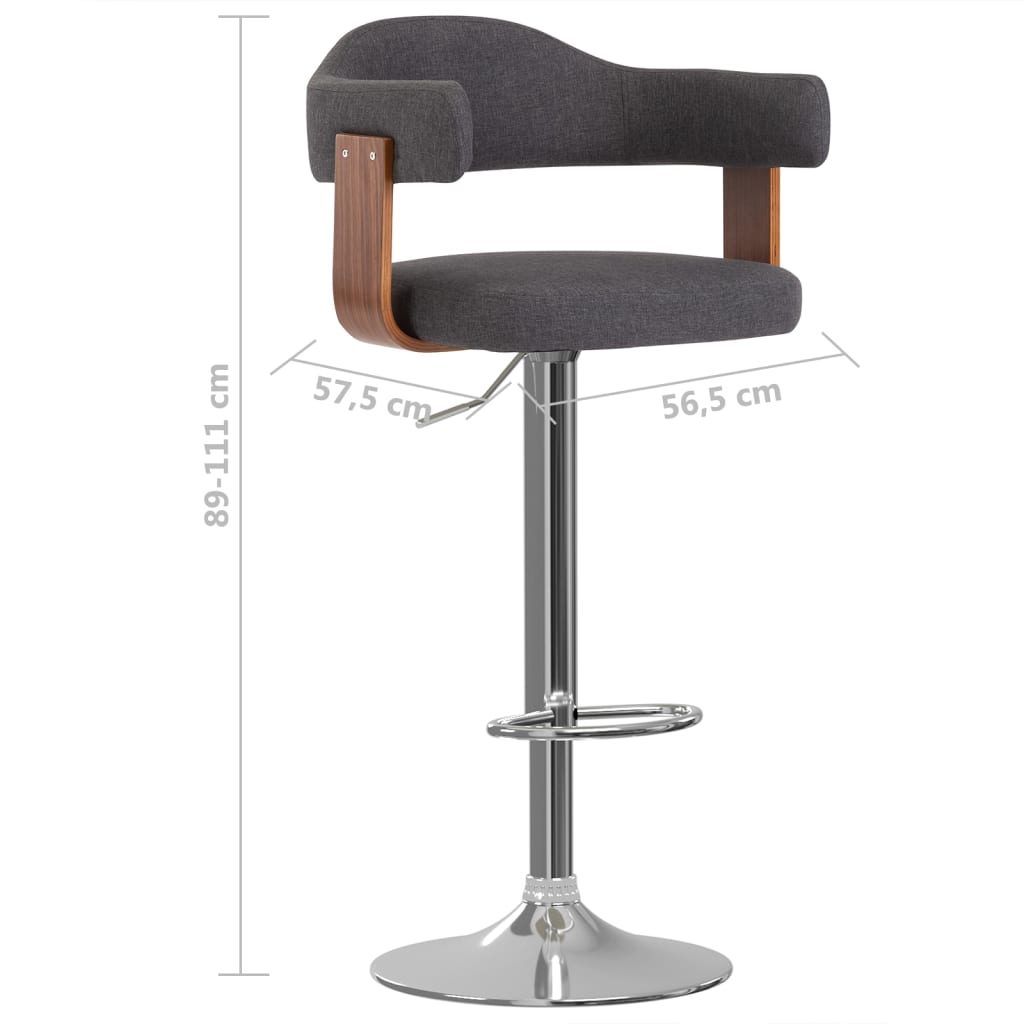 2 Stk. Barhocker Bugholz Und Stoff