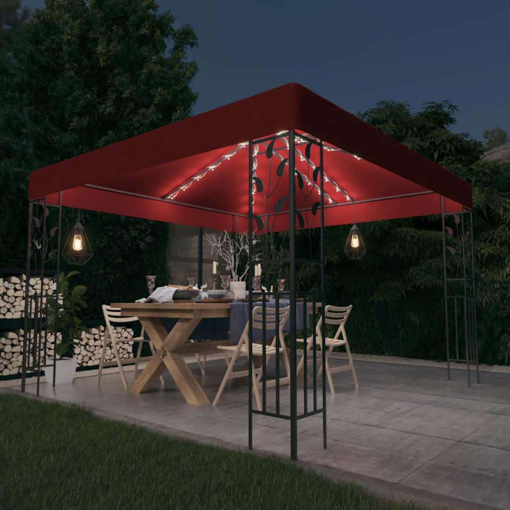 Pavillon Mit Led-Lichterkette 3X3 M