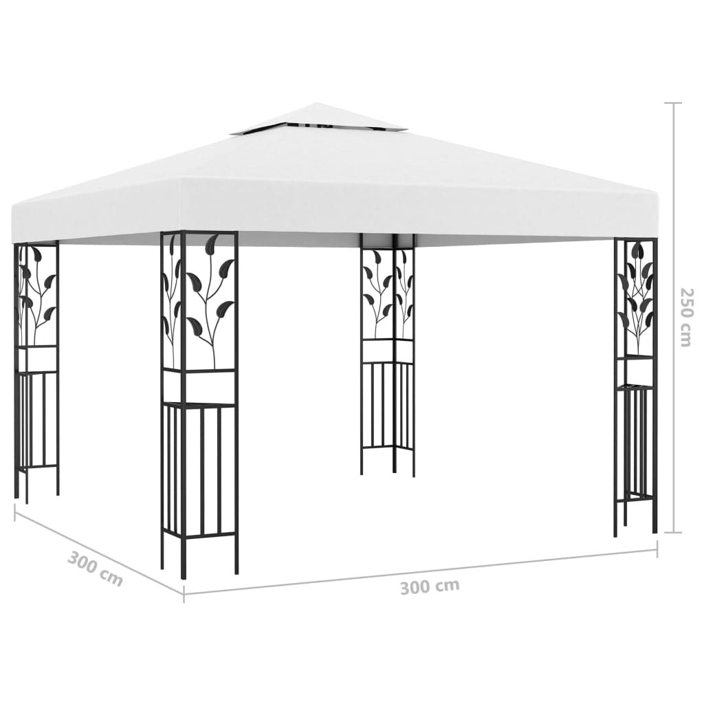 Pavillon Mit Led-Lichterkette 3X3 M