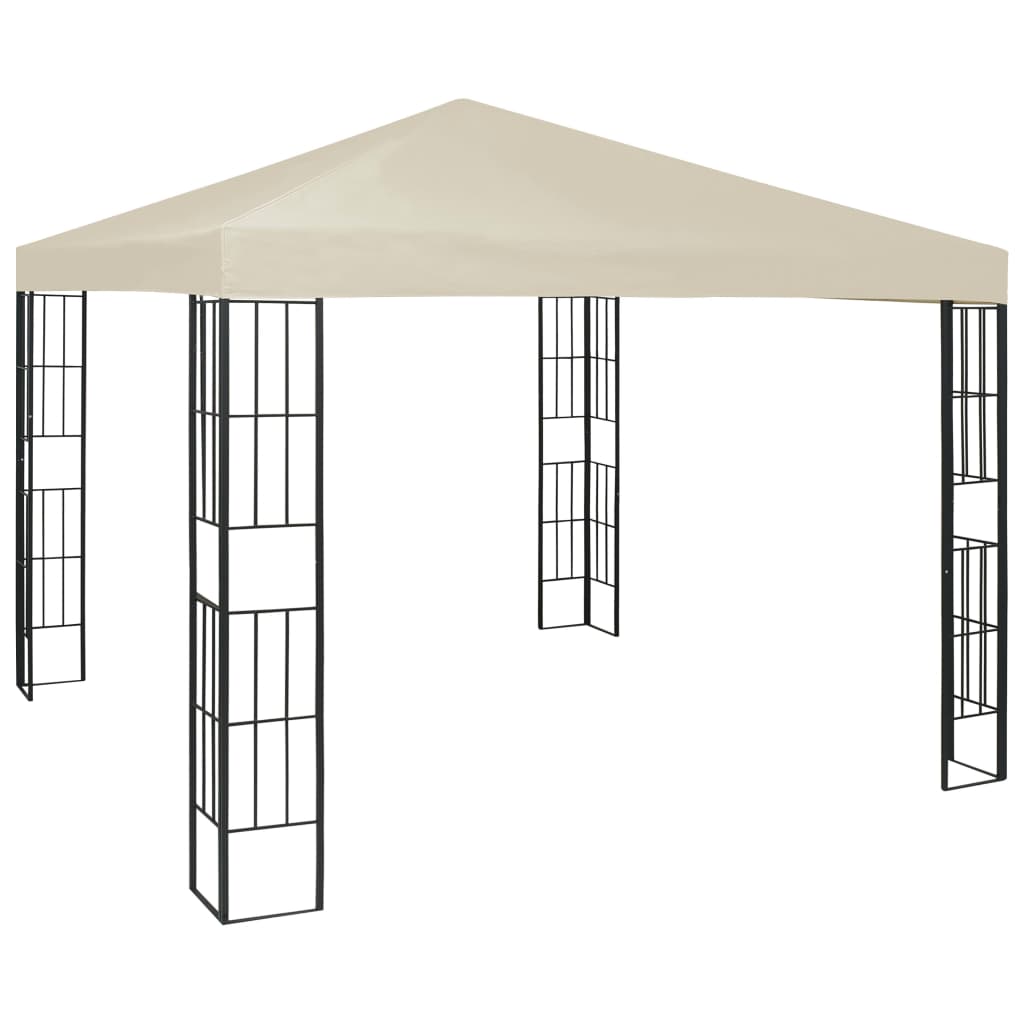Pavillon Mit Led-Lichterkette Weiß
