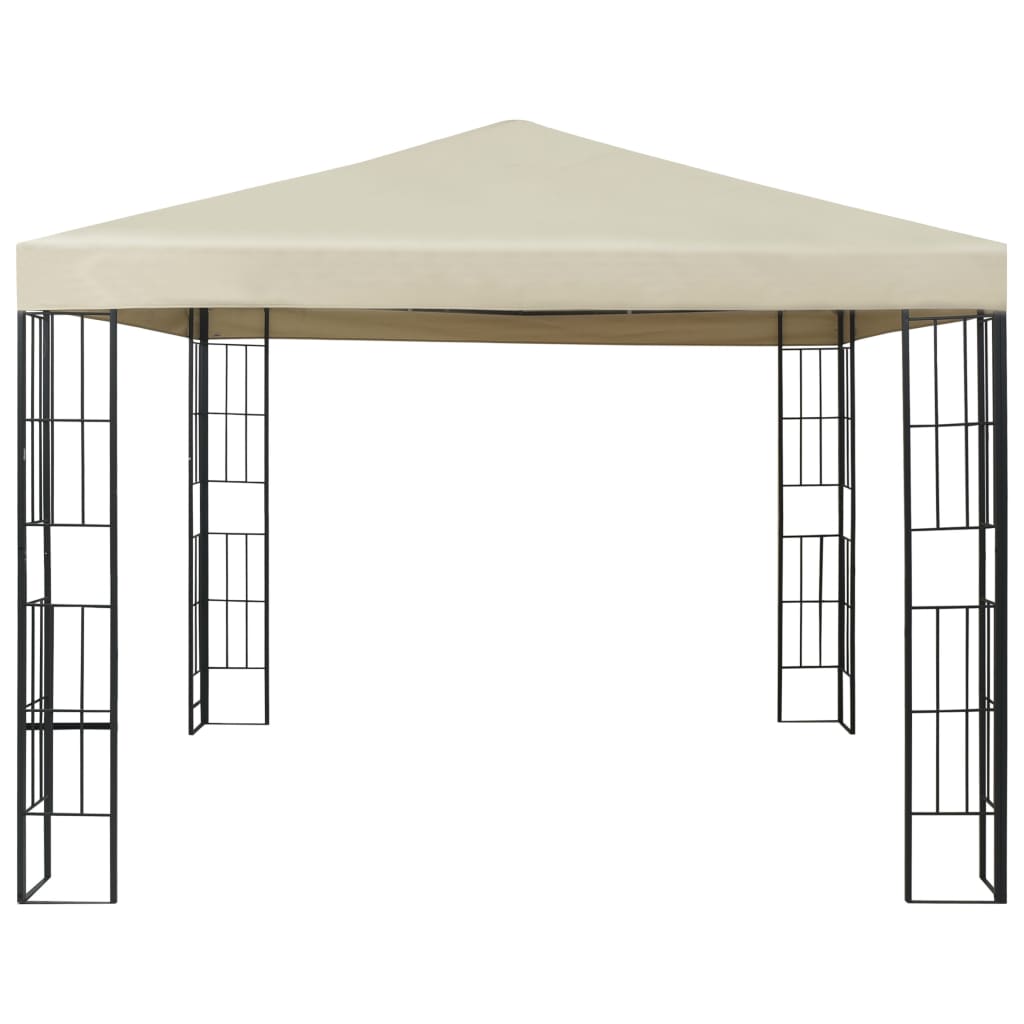 Pavillon Mit Led-Lichterkette Weiß