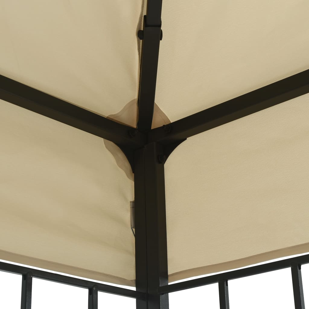 Pavillon Mit Led-Lichterkette Weiß