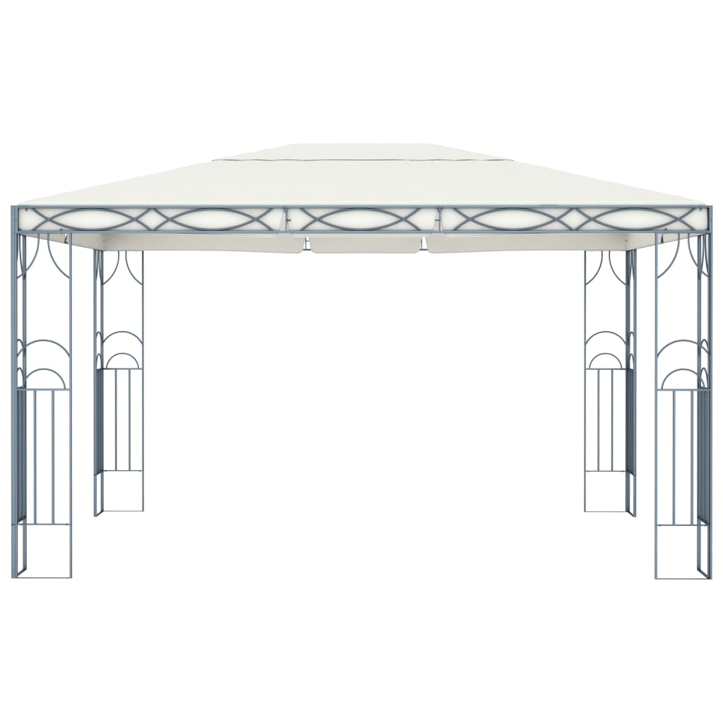 Pavillon Mit Led-Lichterkette Weiß