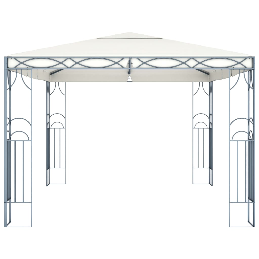 Pavillon Mit Led-Lichterkette Weiß