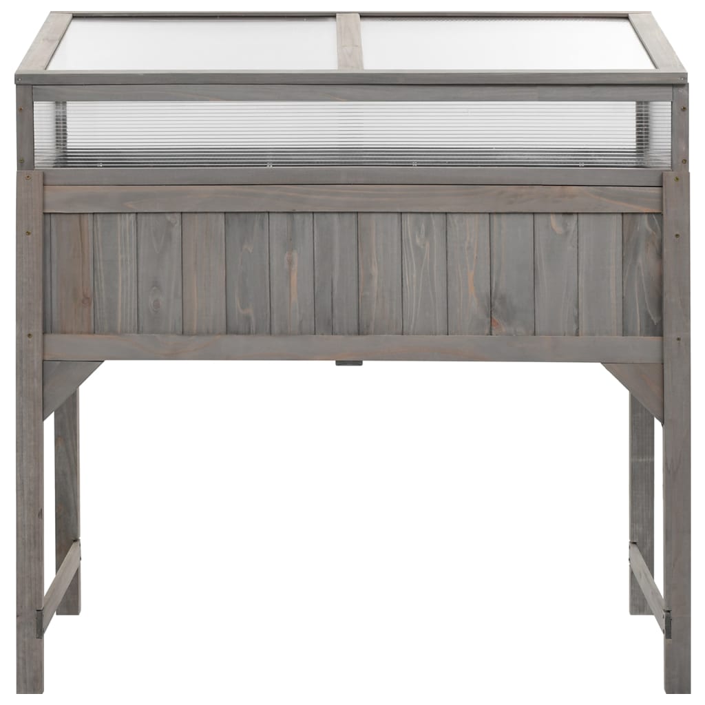 Hochbeet Mit Gewächshaus 110X54X120 Cm Massivholz Tanne