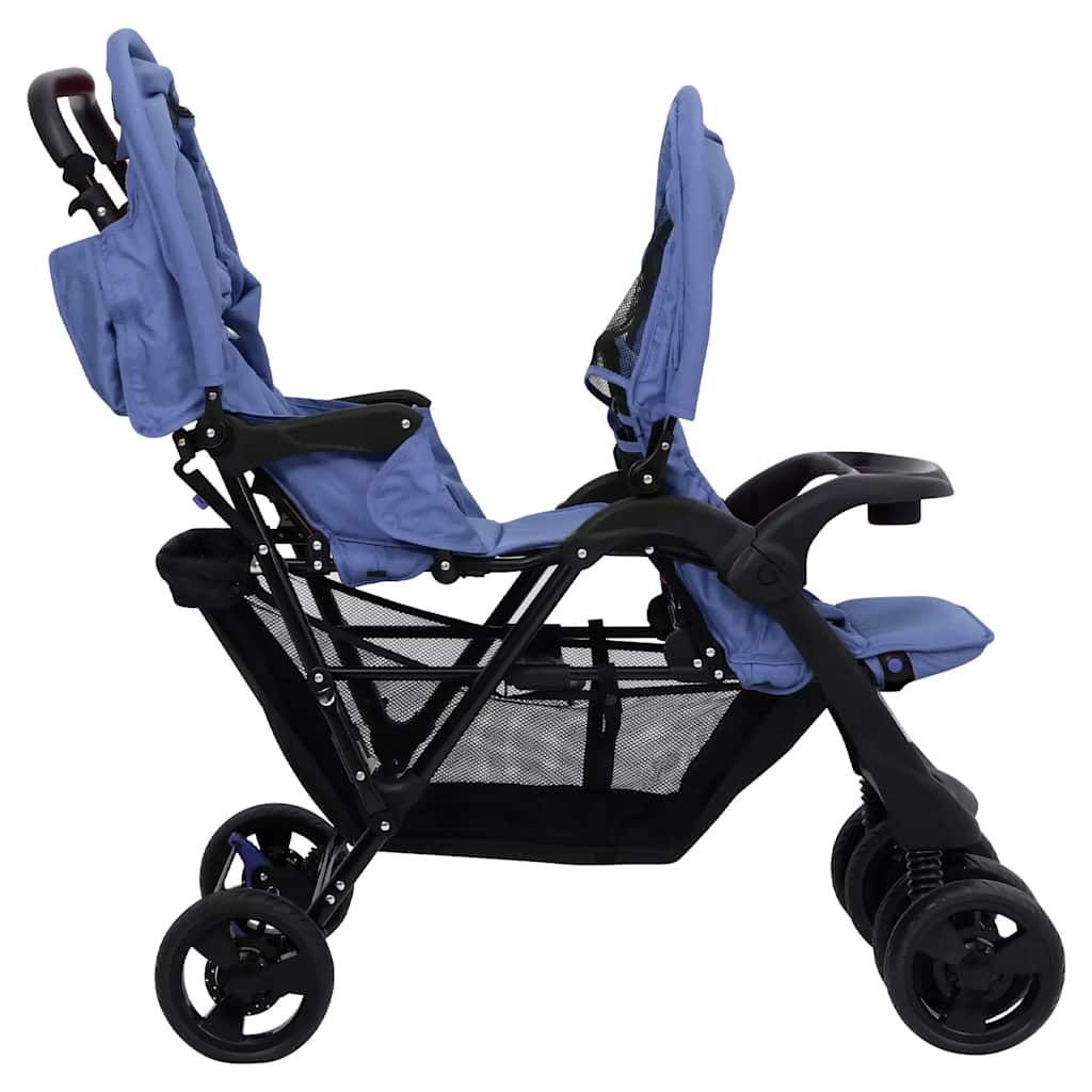 Tandem-Zwillingskinderwagen Stahl