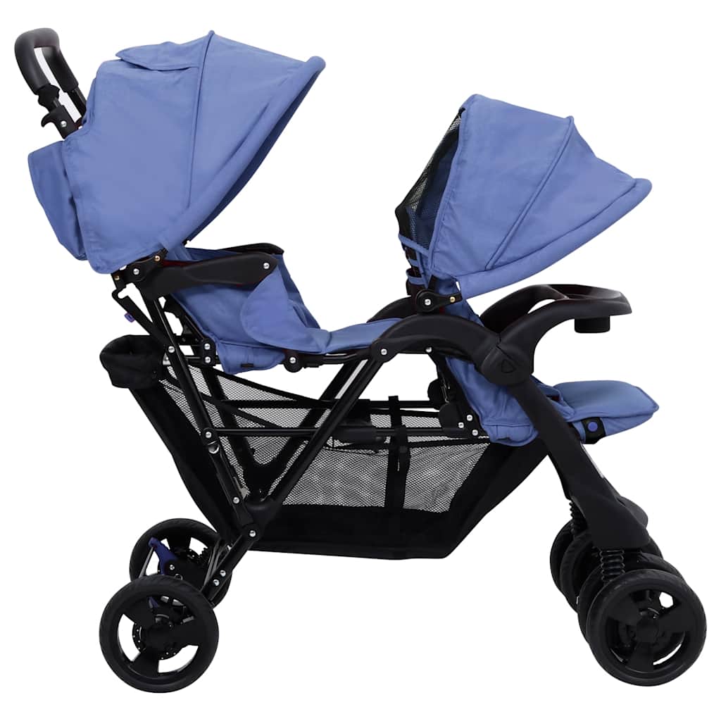 Tandem-Zwillingskinderwagen Stahl