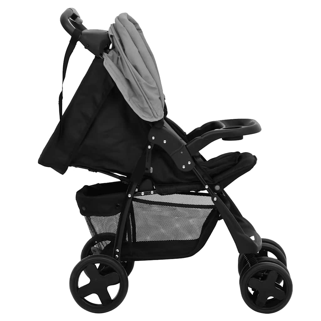 Kinderwagen Und Schwarz Stahl