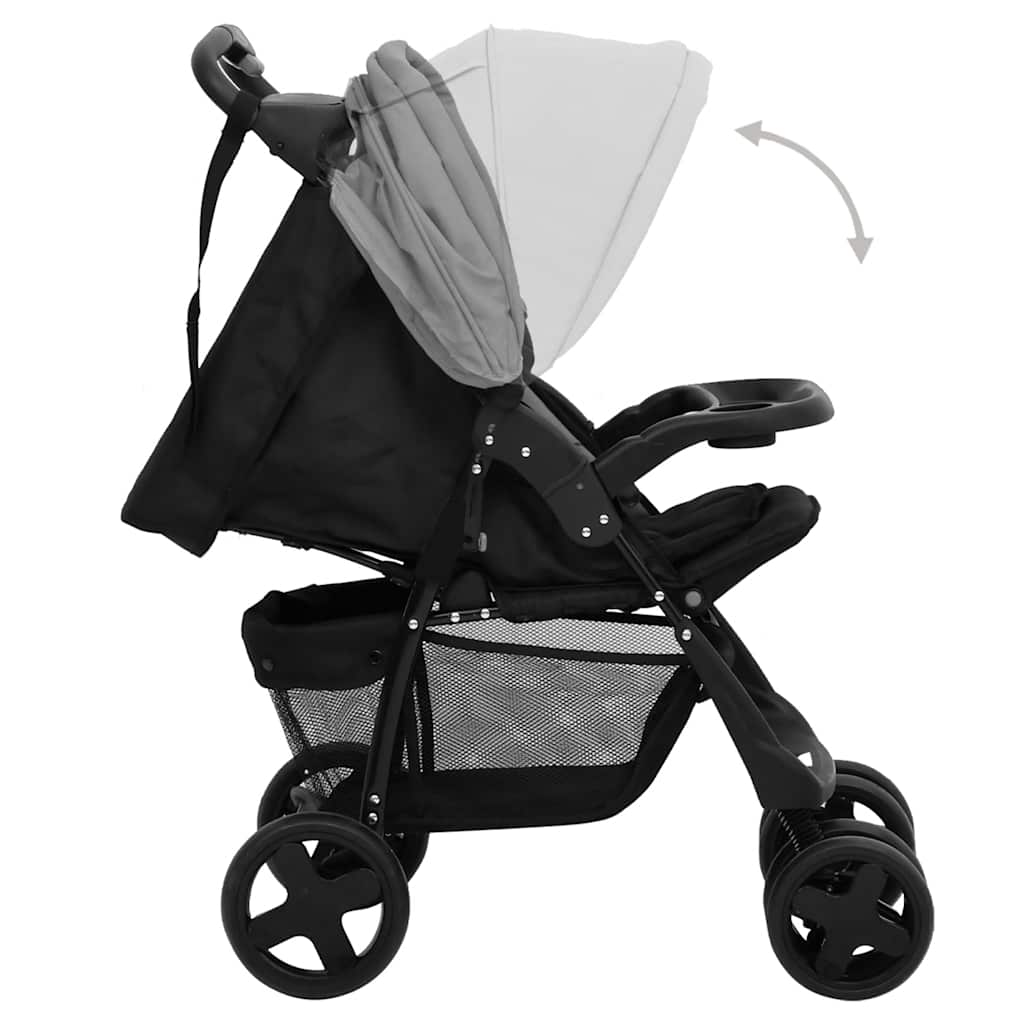 Kinderwagen Und Schwarz Stahl
