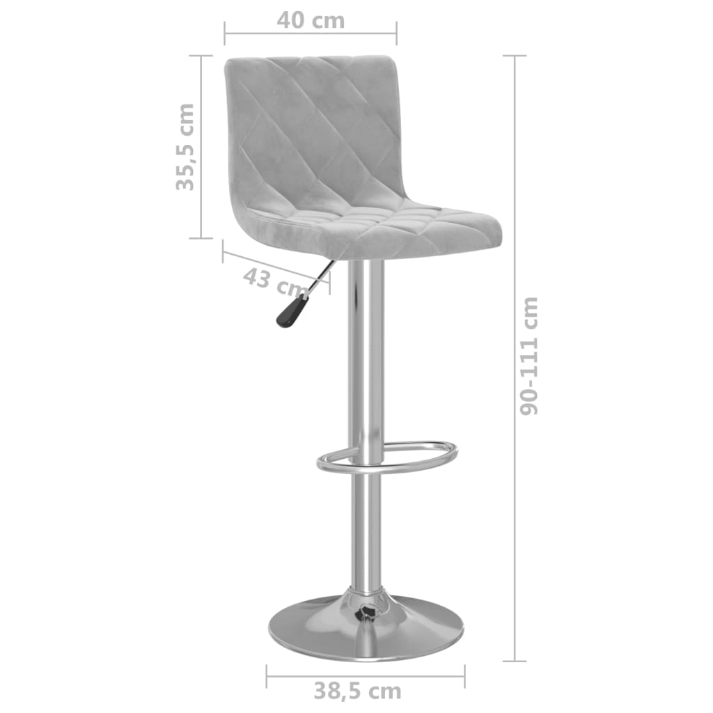 Barhocker 2 Stk. Samt