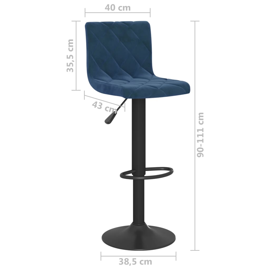 Barhocker 2 Stk. Samt