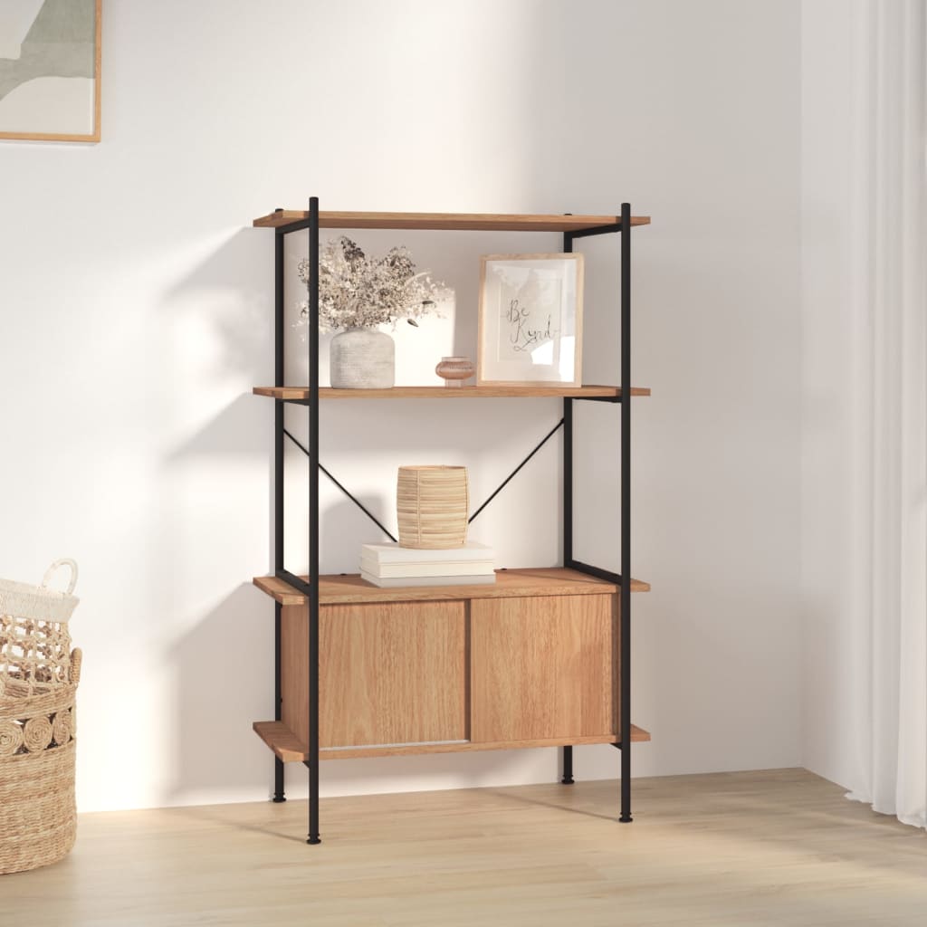 Regal Mit 5 Böden Und Schrank 80X40X Stahl Holzwerkstoff