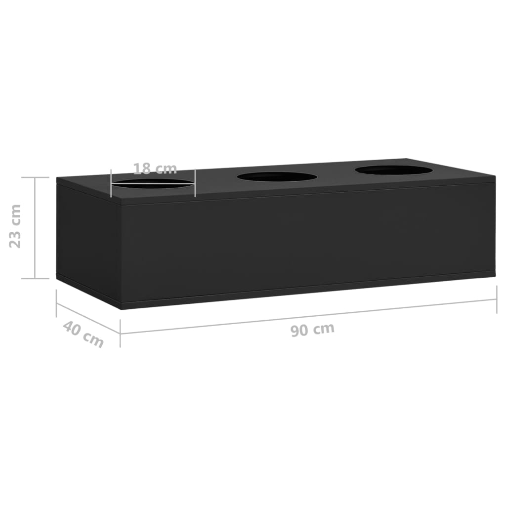 Büro-Blumenkasten 90X40X23 Cm Stahl