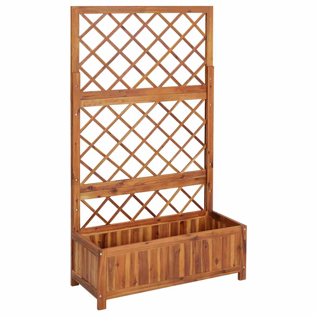 Hochbeet Mit Spalier 85X38X150 Cm Massivholz Akazie