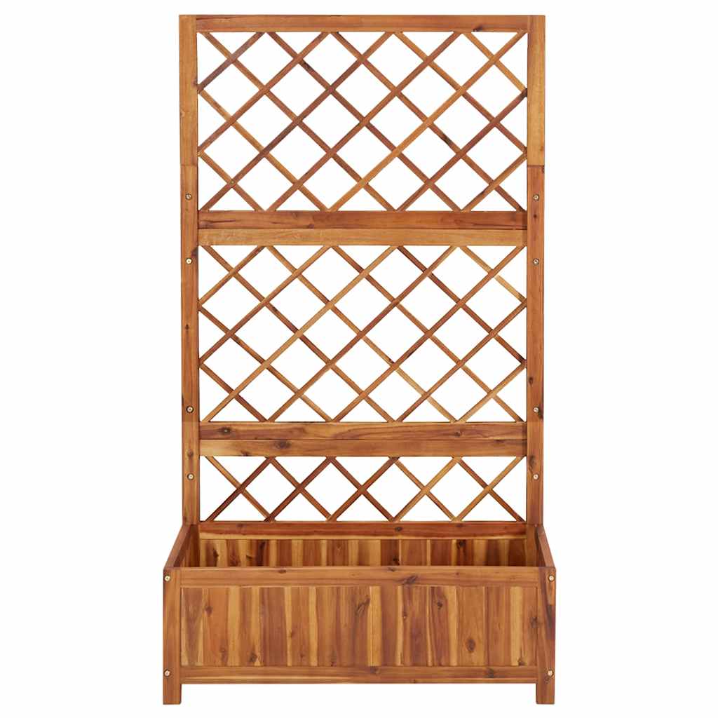 Hochbeet Mit Spalier 85X38X150 Cm Massivholz Akazie
